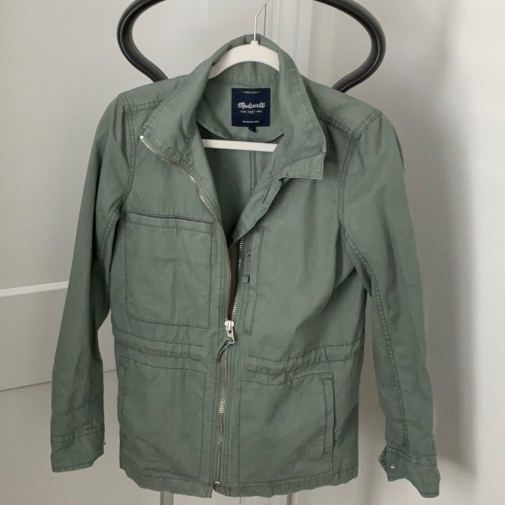 Madewell, Green jacket, size small.  Like new, smoke free home.
